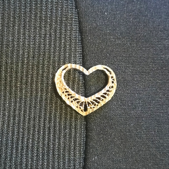 Vintage Sterling silver heart pendant - Picture 1 of 4